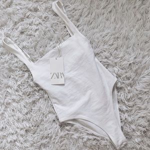 Zara TRF ribbed elastic bodysuit